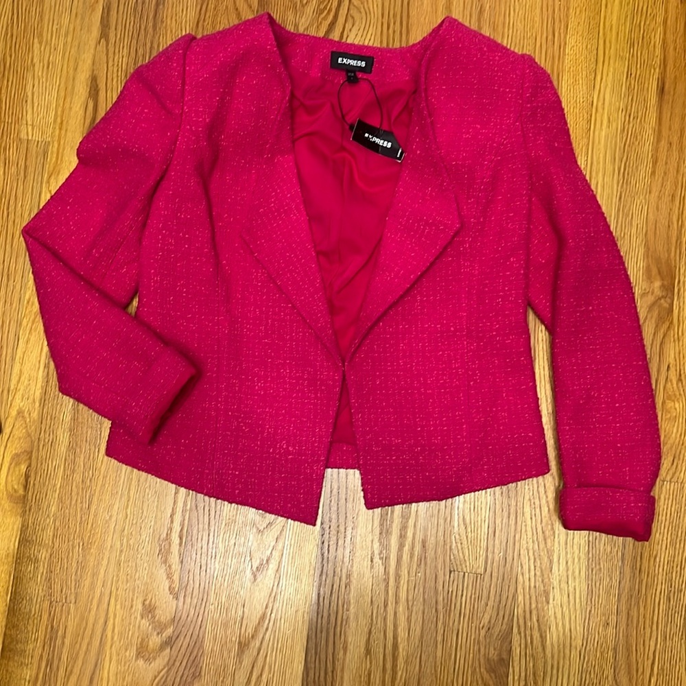 NWT express pink tweed blazer
